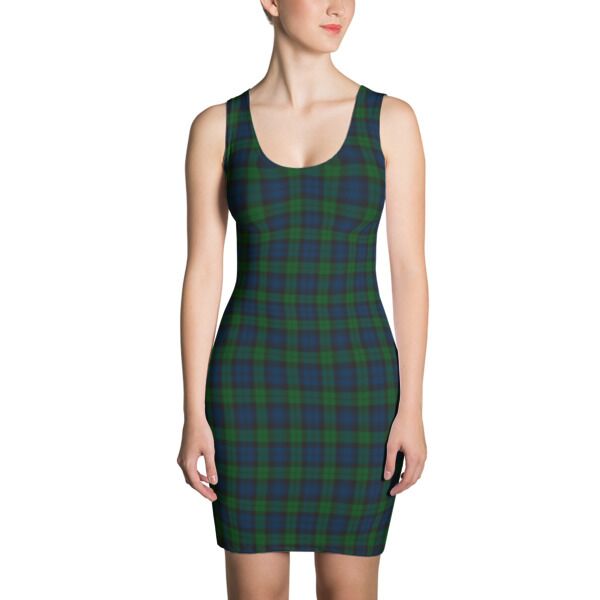 Custom Scottish Tartan Print Dress - Click Image to Close